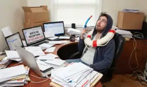 utilisateur noyé sous les emails